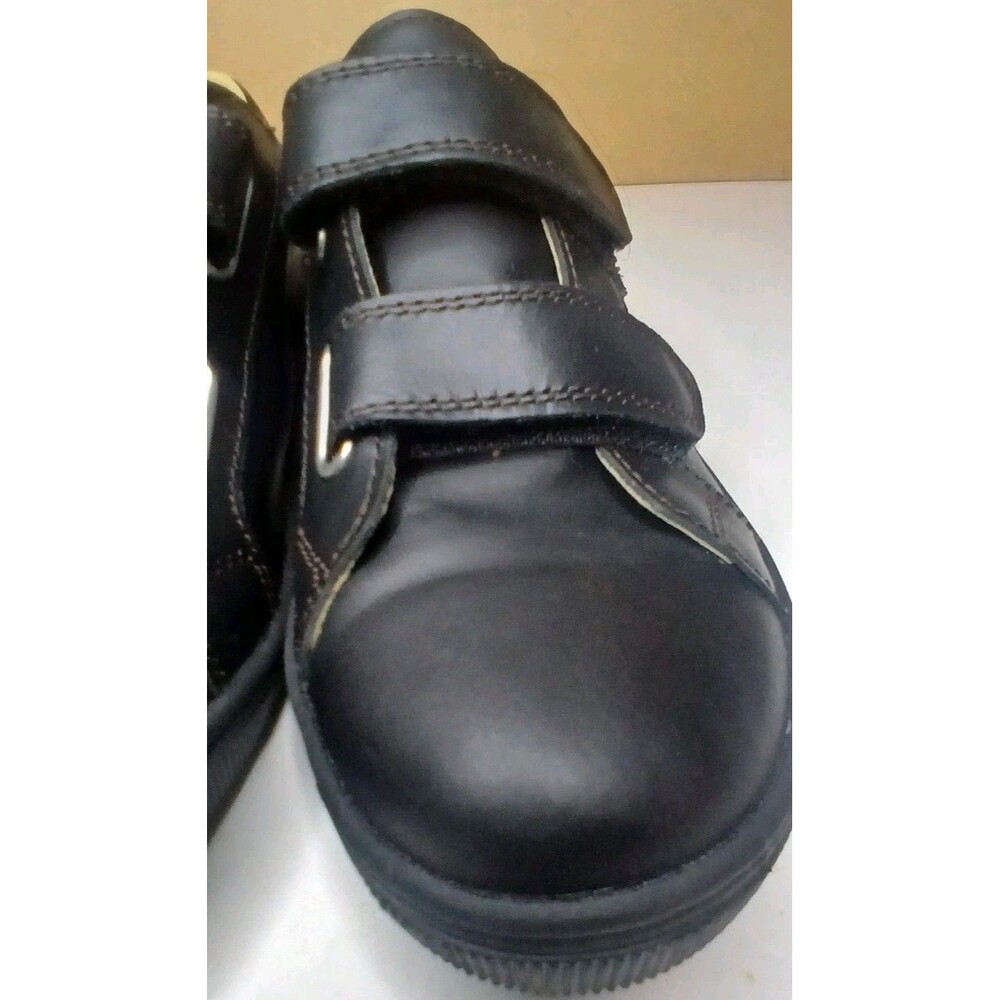 Naturino Boys Sz 2 EU 33 Black Leather School Shoes Hook And Loop - Picture 6 of 11
